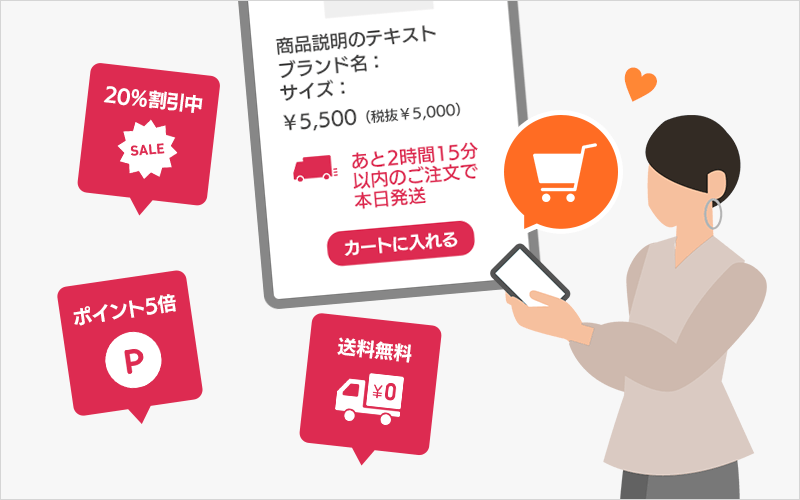 購入直前のカゴ落ちを防ぐ